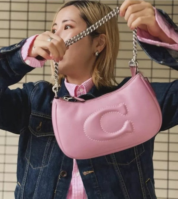 Coach  GB  Teri  Shoulder  Bag  With  Signature  Quilting  With  OG  Box  &  Dust  Bag  (CA548  Pink)