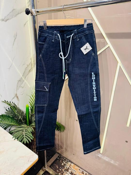 Louis Vuitton Imported Front Back Brand printed Very Premium Cargo jeans