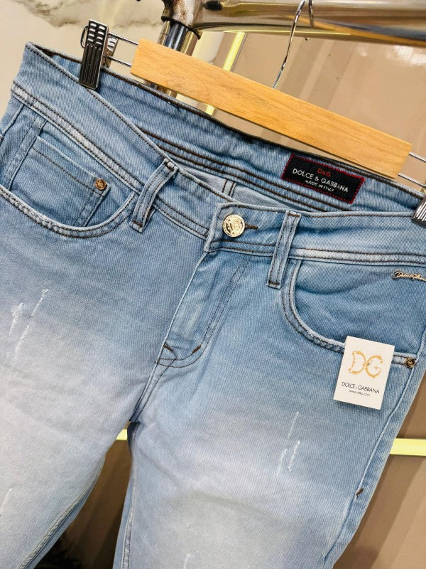 Sale DOLCE GABBANA IMPORTED BACK POCKET EMBROIDERY VERY PREMIUM STRAIGHT FIT DENIM JEANS