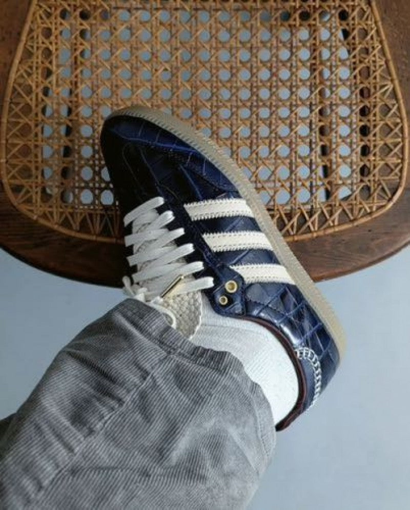Addidass Samba x Wales bonner Navy Croc