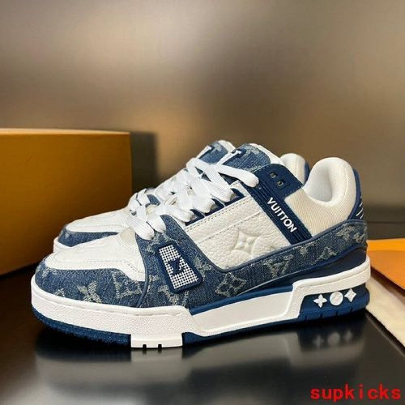 Louis Vuitton Trainer Blue With Full Kit