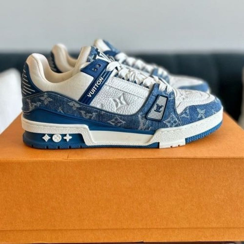 Louis Vuitton Trainer Blue With Full Kit