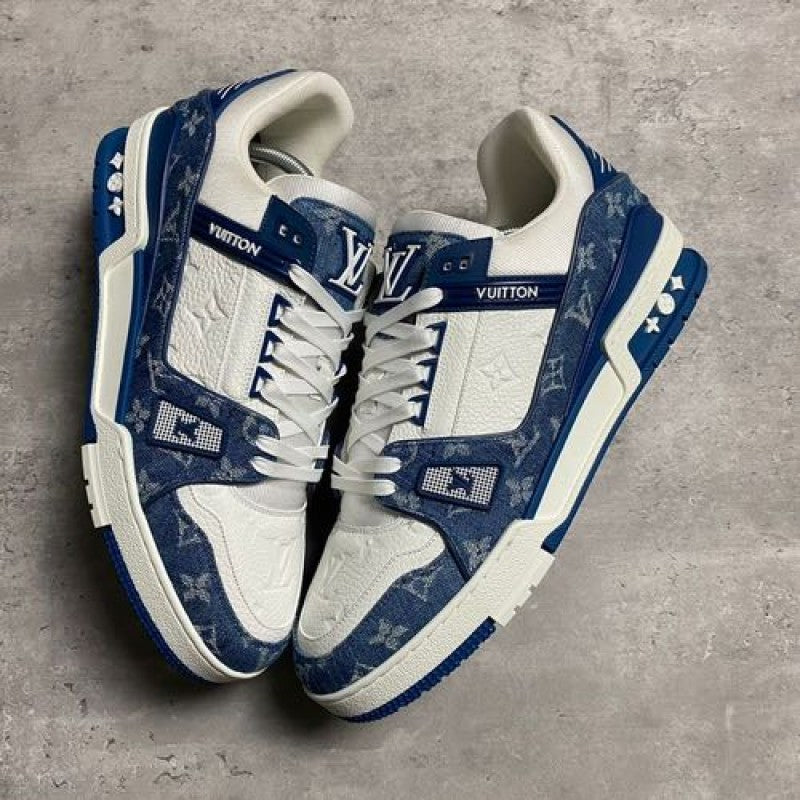 Louis Vuitton Trainer Blue With Full Kit