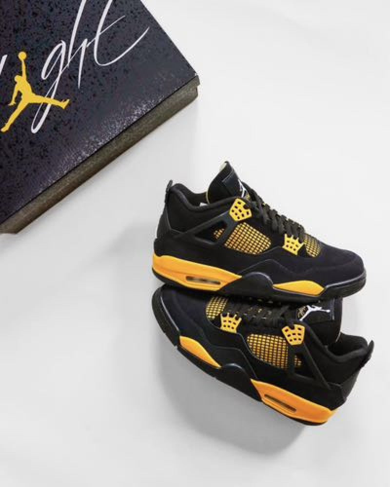 NIKEE Air JORDAN 4 YELLOW THUNDER SEMI UA