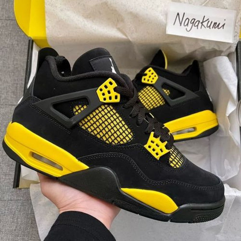 NIKEE Air JORDAN 4 YELLOW THUNDER SEMI UA