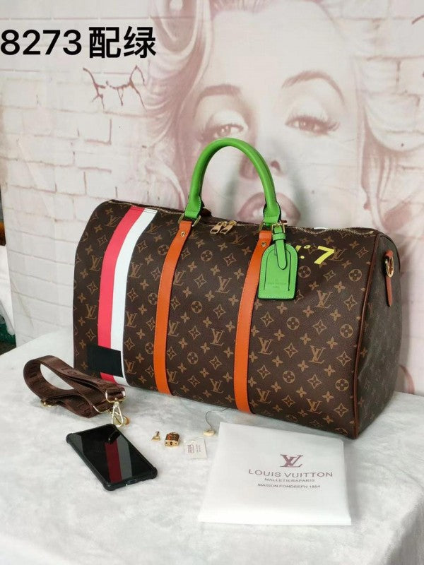 Louis  Vuitton  LV  Keepall  Bandouliere  55  Trunk  NO7  Weekend  Travel  Duffle  Bag  With  Tag  &  Dust  Bag  (8273)