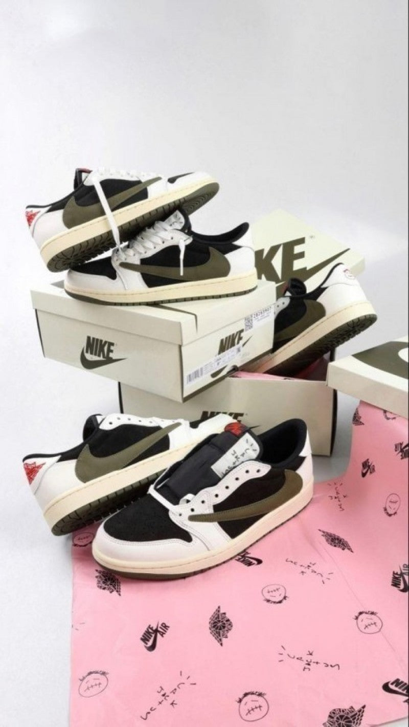 Air jordan retro 1 low travis scott olive semi ua
