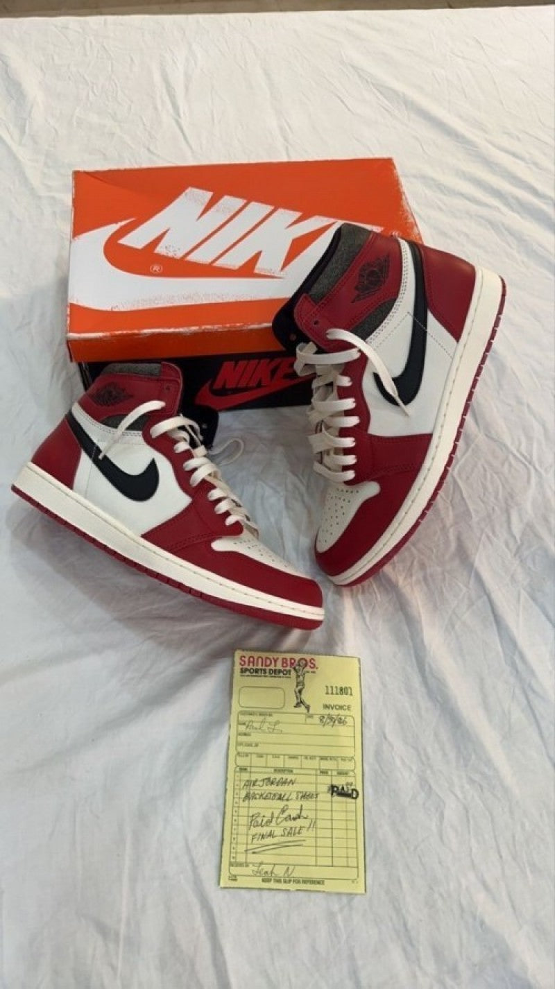 Air jordan retro 1 high lost and found with og powder sole