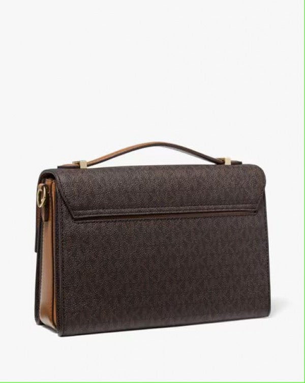 Michael Kors Hendrix Logo Cross Body Bag With Dust Bag (21009 Coffee Brown)