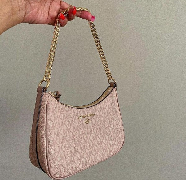 Michael Kors MK Jet Set Charm Small Logo Pochette With OG Box (5575 Pink Pink)