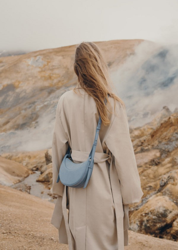 Polene Numero Blue Dix Crossbody Bag With OG Box & Dust Bag 368 Blue