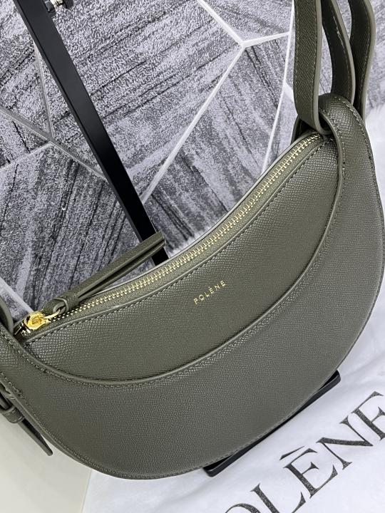 Polene Numero Green Dix Crossbody Bag With OG Box & Dust Bag 368 Green