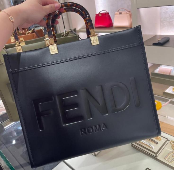 FEND I ROMA SUNSHINE TOTE BLACK