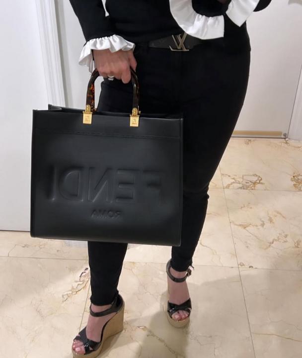 FEND I ROMA SUNSHINE TOTE BLACK