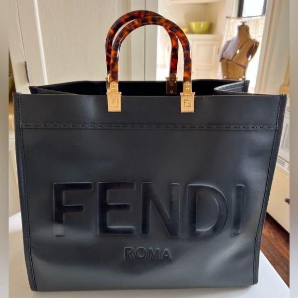 FEND I ROMA SUNSHINE TOTE BLACK