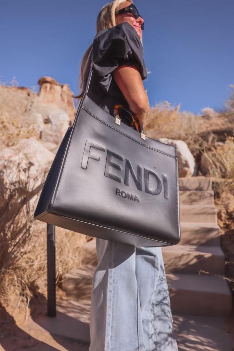 FEND I ROMA SUNSHINE TOTE BLACK