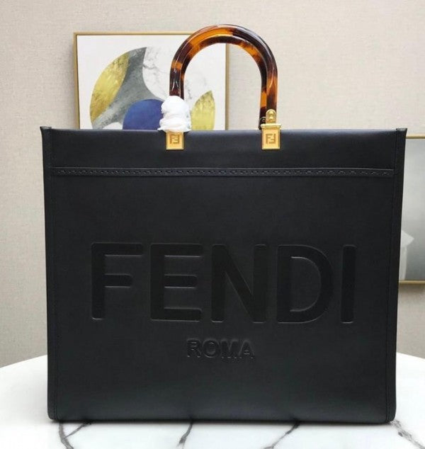 FEND I ROMA SUNSHINE TOTE BLACK