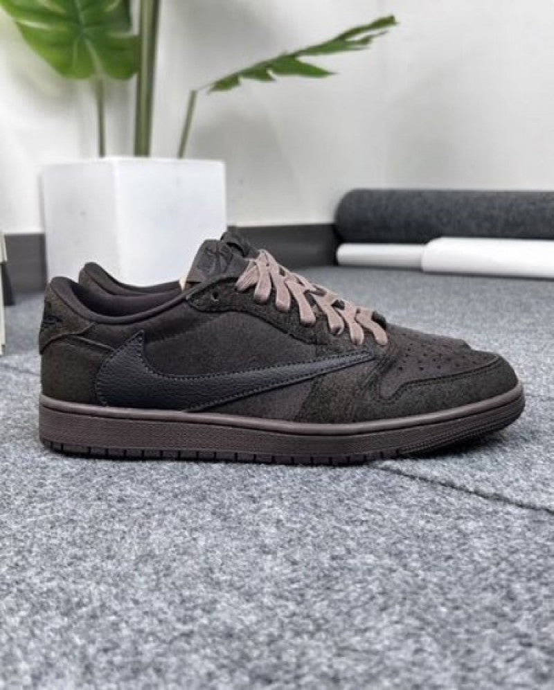 Nikee Air Jordan 1 Low X Travis Scott Velvet Brown Semi UA