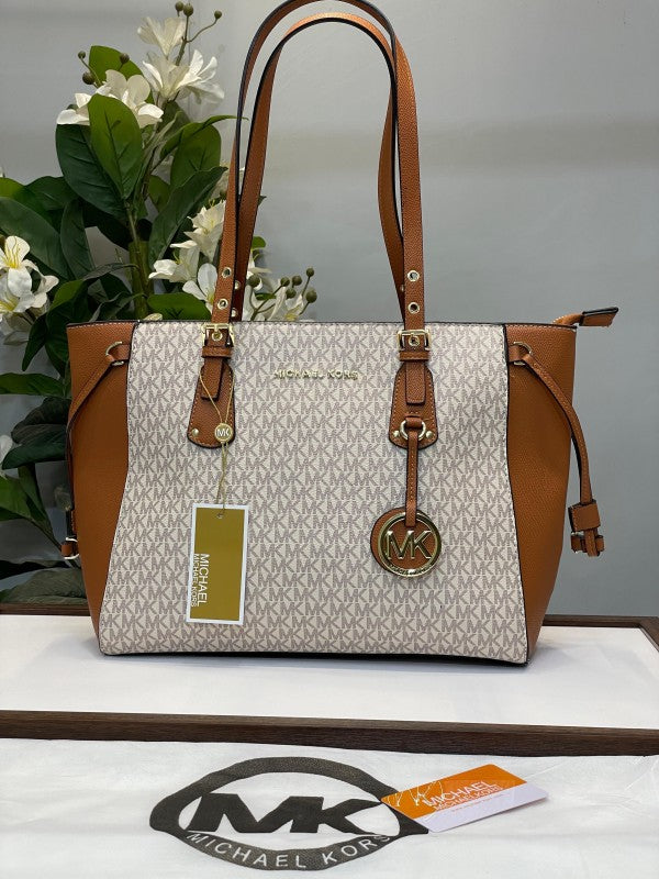 Michael kors tote bag with dust bag (19028 biege brown)