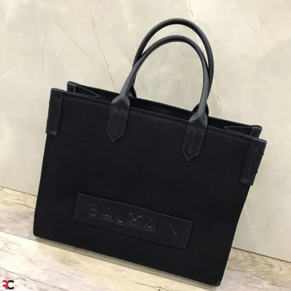 Balmain B Army Black Tote Bag With Pouch Black With Dust Bag 990