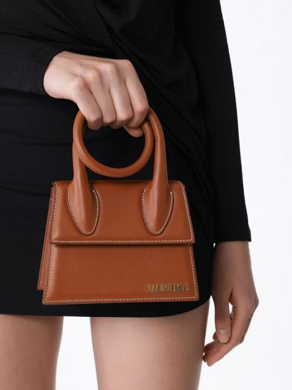 Jacquemus Le Chiquito Noeud Bag With OG Box Dust Bag & Extra Sling Belt (Brown 665)