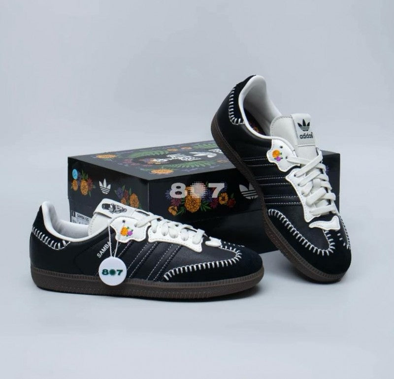 Adidass samba og dia de los muertos black sneakers