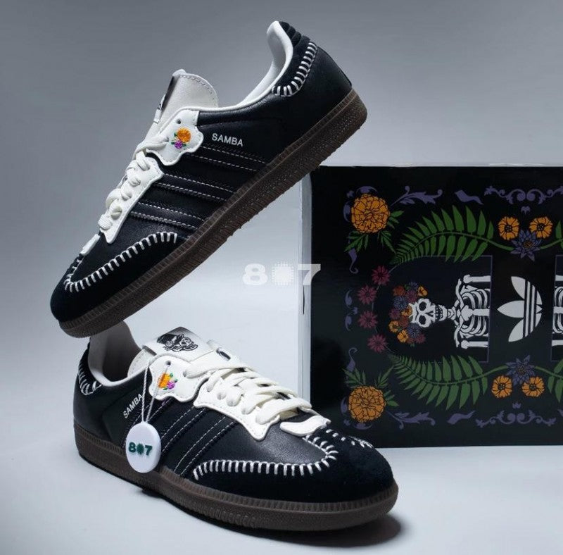 Adidass samba og dia de los muertos black sneakers