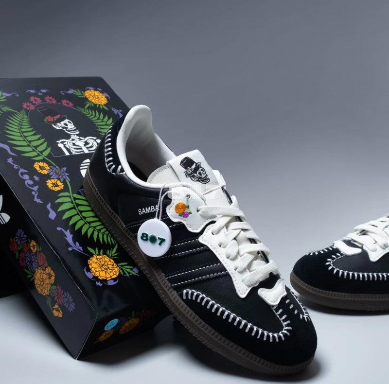 Adidass samba og dia de los muertos black sneakers