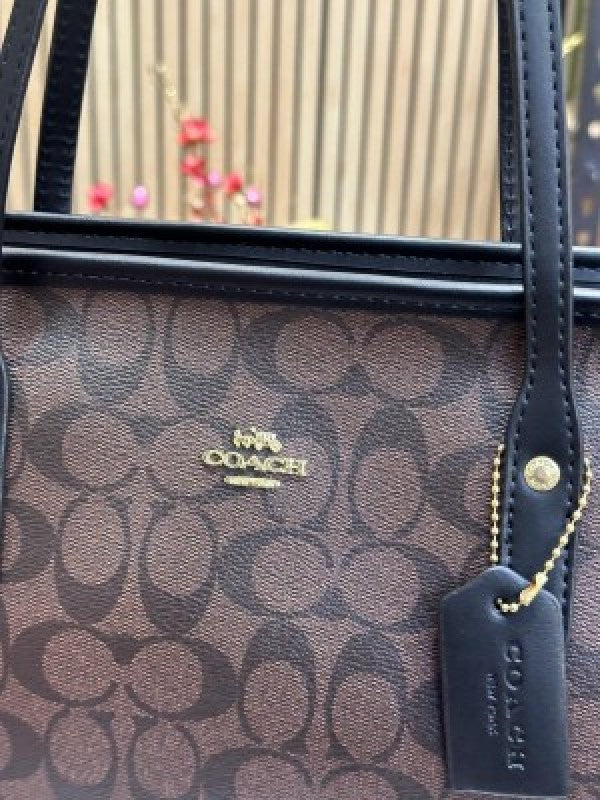 COAC H TOTE SLING WITH ORIGINAL BOX AND DUST BAG (coffee)