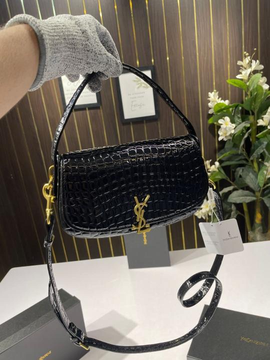 Ysl voltaire womens bag with og box(83 1crocodile)