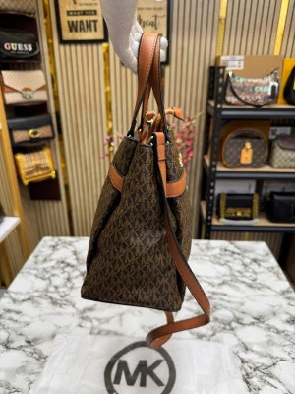 Michael Kors Satchel Hand Bag With Dust Bag (100878 Coffee)