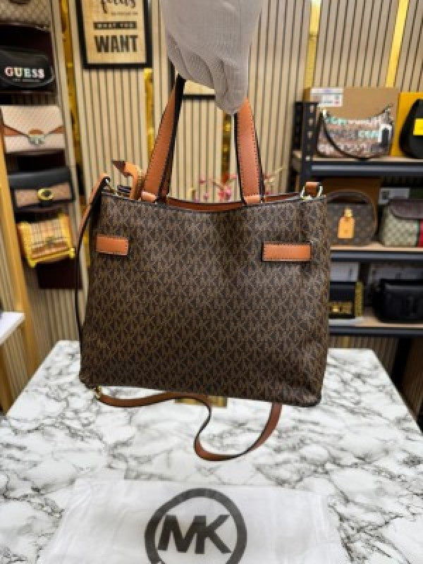 Michael Kors Satchel Hand Bag With Dust Bag (100878 Coffee)
