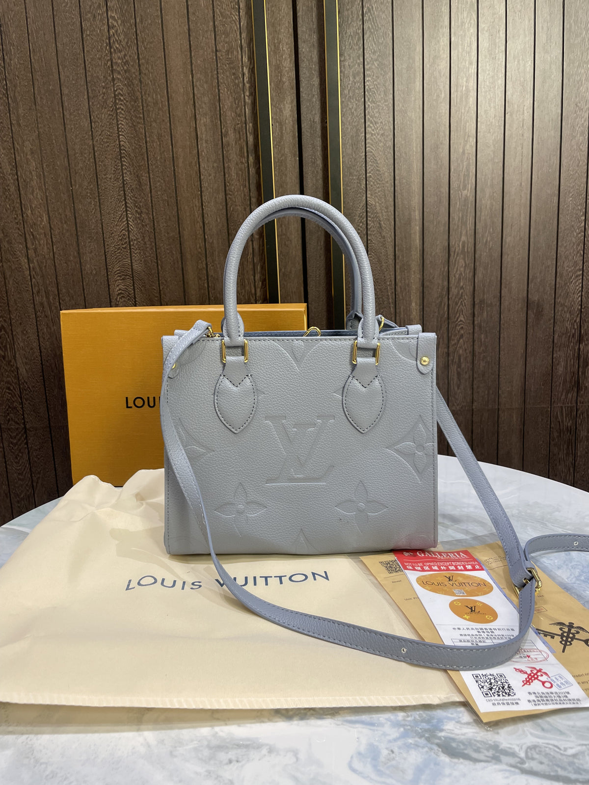 LOUIS VUITTON blue ONTHEGO PM WITHOut BOX 13