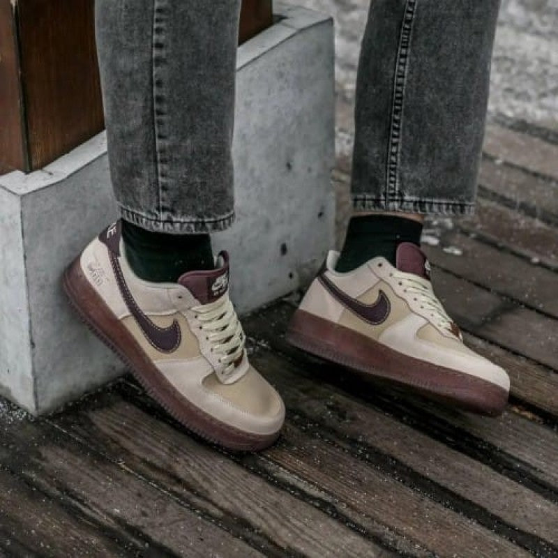 E Airforce 1 low coffee suede quality