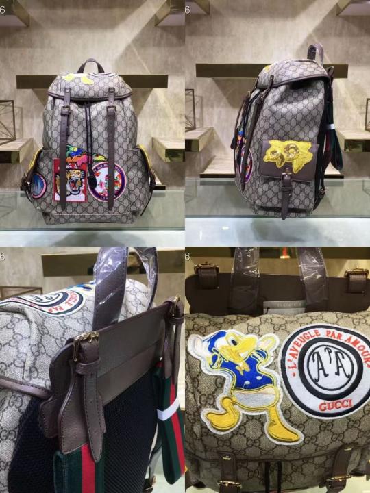 Gucci GG Supreme Donald Duck Premium Quality Backpack With Dust Bag G460029 Brown