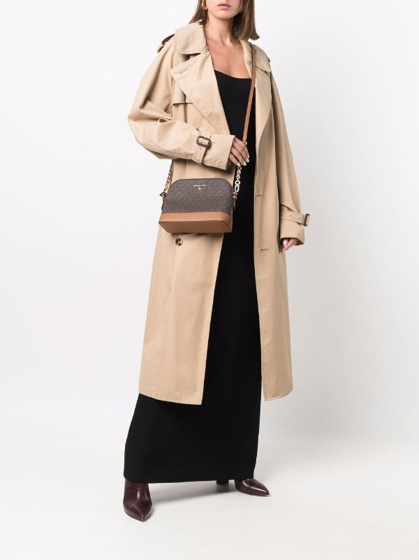 Michael kors dome crossbody bag with og box(23032 coffe brown)