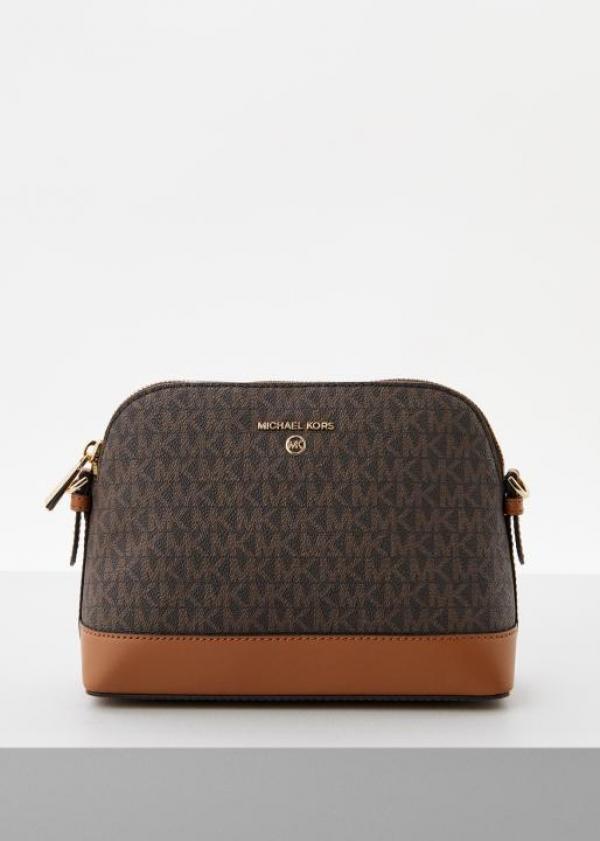 Michael kors dome crossbody bag with og box(23032 coffe brown)