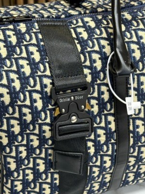 CHRISTIAN DIO R DUFFLE PREMIUM QUALITY WITH DUST BAG HEAVY QUALITY (BLUE) (S2)