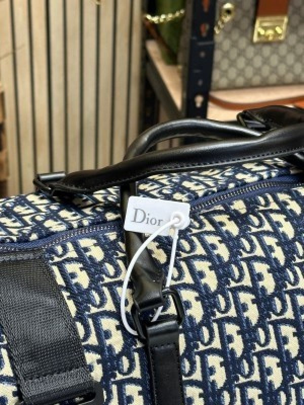 CHRISTIAN DIO R DUFFLE PREMIUM QUALITY WITH DUST BAG HEAVY QUALITY (BLUE) (S2)
