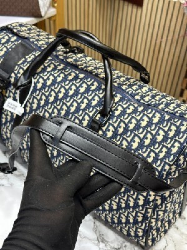 CHRISTIAN DIO R DUFFLE PREMIUM QUALITY WITH DUST BAG HEAVY QUALITY (BLUE) (S2)
