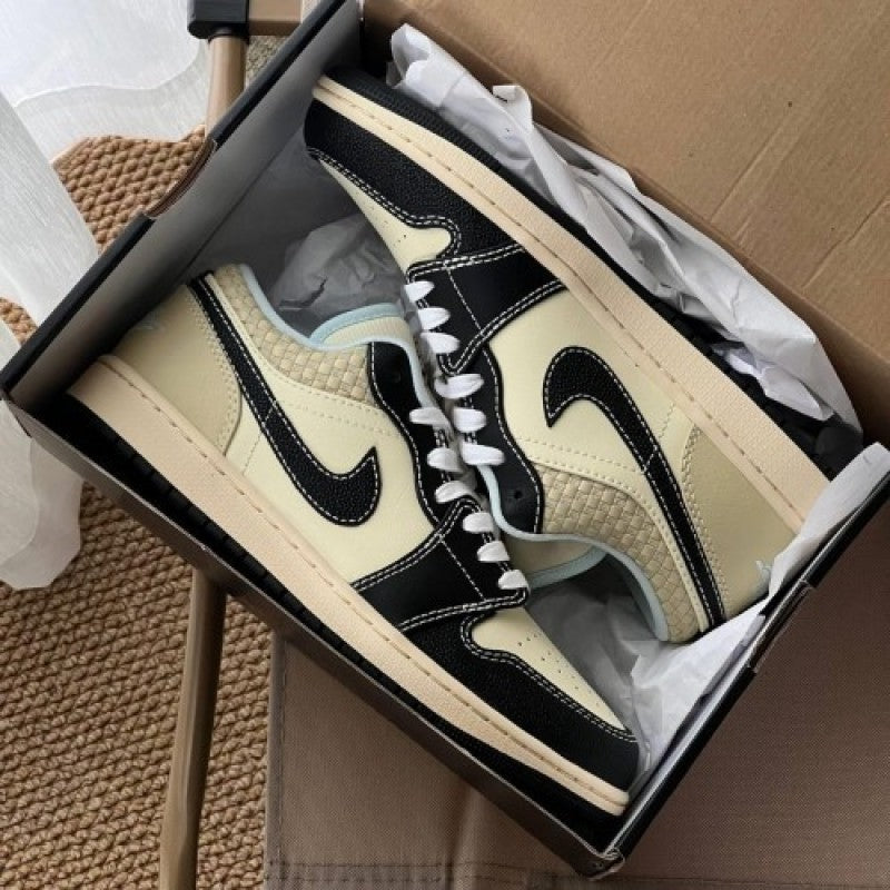 Nikee Air Jordan 1 Low Coconut Milk Black 115