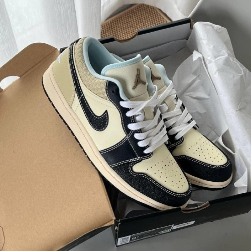 Nikee Air Jordan 1 Low Coconut Milk Black 115