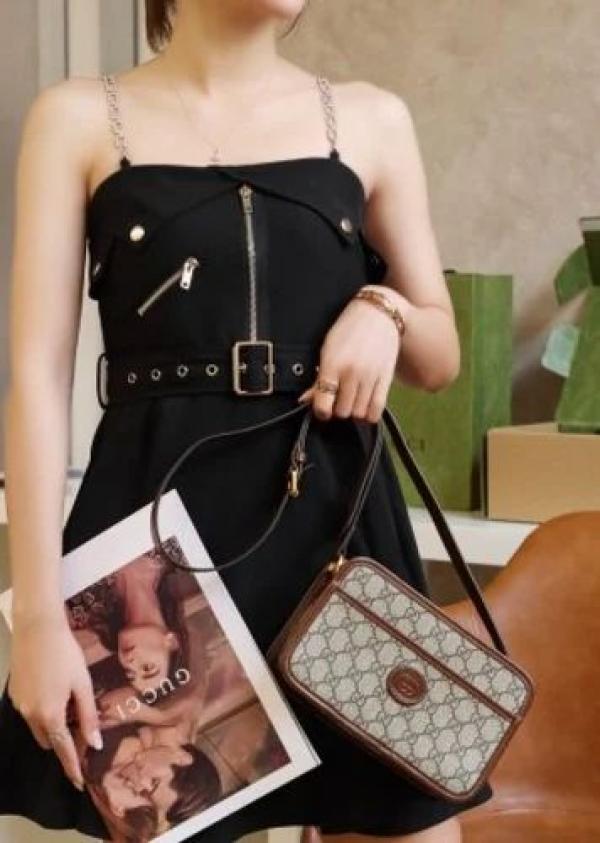 Gucci Mini GG Canvas Brown Bag With Double OG Box And Dust Bag 658572