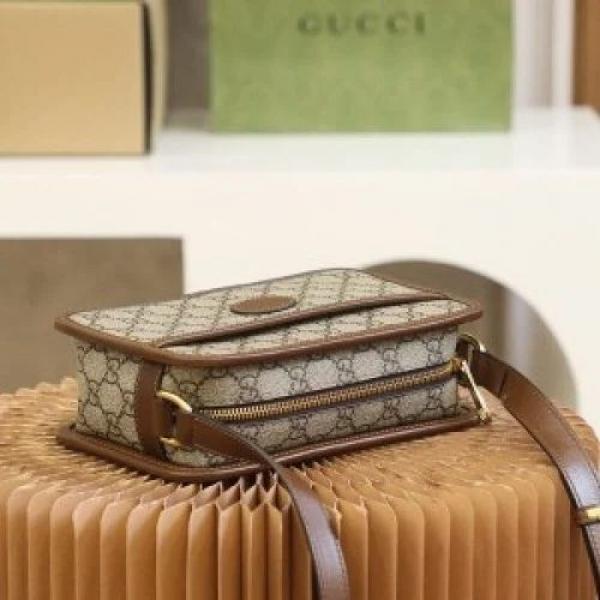 Gucci Mini GG Canvas Brown Bag With Double OG Box And Dust Bag 658572