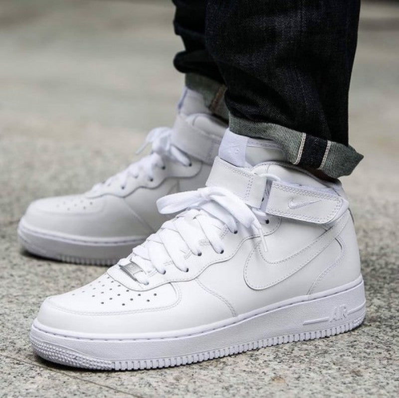 . Airforce long mid leather white
