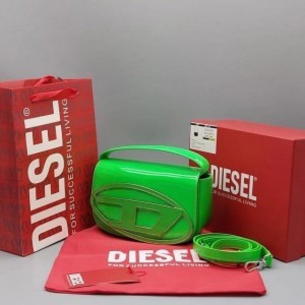 DIESE L 1DR SHOULDER BAG WITH OG BOX DUST BAG WITH CARRY BAG premium quality (green) (S12)
