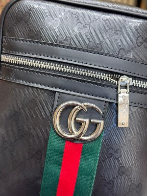 GUCC I GG OPHIDIA LOGO SIDE BAG UNISEX ARTICLE PREMIUM QUALITY WITH OG DUST BAG (BLACK)
