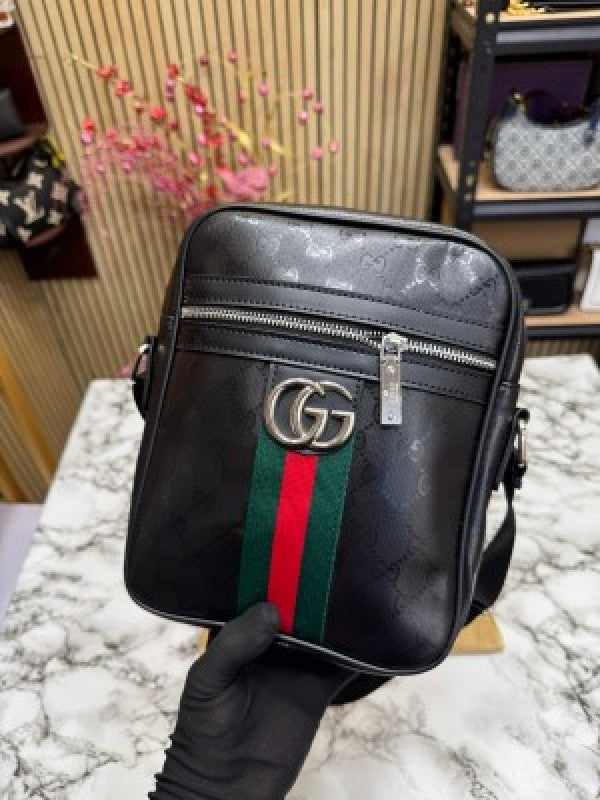 GUCC I GG OPHIDIA LOGO SIDE BAG UNISEX ARTICLE PREMIUM QUALITY WITH OG DUST BAG (BLACK)