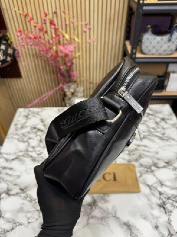 GUCC I GG OPHIDIA LOGO SIDE BAG UNISEX ARTICLE PREMIUM QUALITY WITH OG DUST BAG (BLACK)