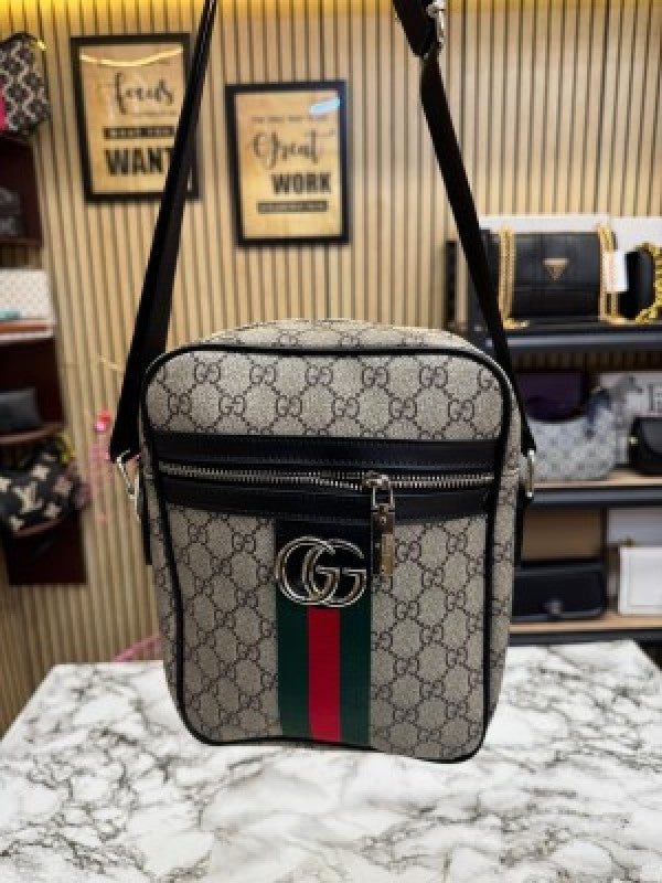 GUCC I GG OPHIDIA LOGO SIDE BAG UNISEX ARTICLE PREMIUM QUALITY WITH OG DUST BAG (BROWN)